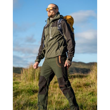 TBMPOY Men's Fleece Lined Waterproof Ski Pants Green