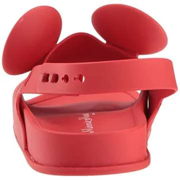 Melissa Womens Beach Slide Sandal + Disney Beach Slide Sandal, Red, Size 10