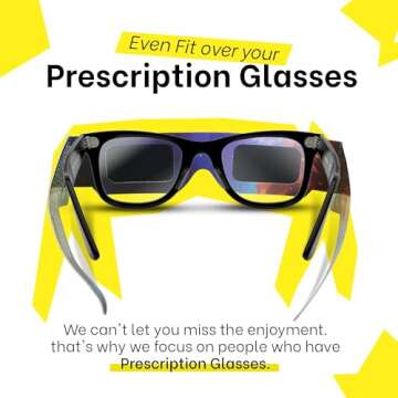 Tember Solar Eclipse Glasses - CE and ISO Certified - AAS recommended - USA 2024 Total Solar Eclipse Viewing Sunglasses - Sun Safe Shades for Adults or Kids (4 Pack