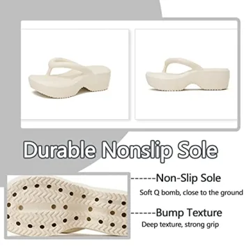 Comfortable Wedge Flip-Flops with Arch Support for Summer