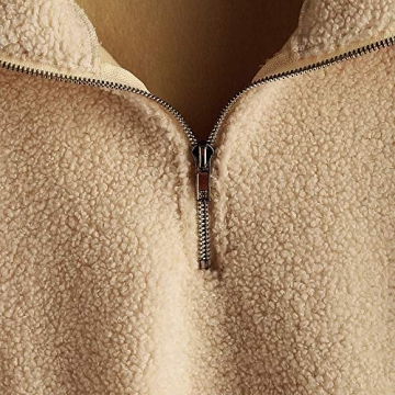 ZAFUL Sherpa Half Zip Pullover for Stylish Comfort
