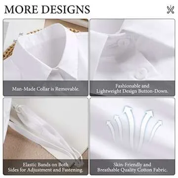 TAKIYA Fake Collar Detachable Blouse Dickey Collars Half Shirts False Collars Top for women Girls Outfits Casual Work