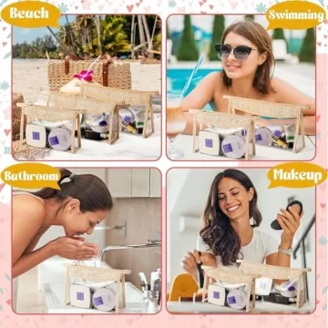 Belanttega Boho Cosmetic Bag 3Pcs Waterproof Summer Travel