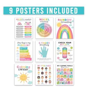 Hadley Designs 9 Colorful Calming Corner Posters For Classroom Must Haves For Teachers-Calm Down Cor...
