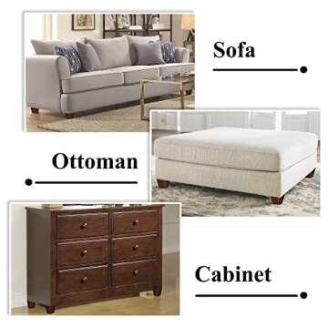 AORYVIC Mid-Century Wood Sofa Legs - 4 Pack