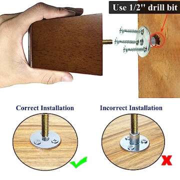 AORYVIC Mid-Century Wood Sofa Legs - 4 Pack