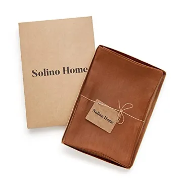 Solino Home Cinnamon Linen Napkins Set of 4 – Elegant 100% Linen