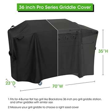 Mightify Griddle Cover for 36 Inch ProSeries Grill, 70 inch Outdoor Flat Top Grill Cover for 4-Burne...