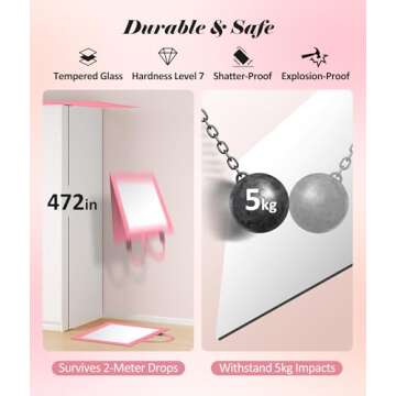 Portable HD Dance Mirror - Foldable, Durable & Versatile