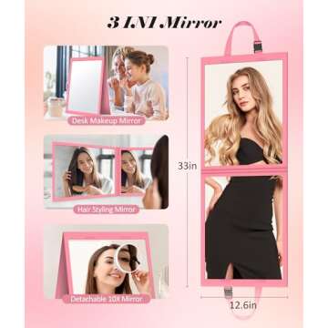 Portable HD Dance Mirror - Foldable, Durable & Versatile