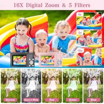 FHD 1080P Kids Digital Camera with Zoom and Flash