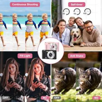 FHD 1080P Kids Digital Camera with Zoom and Flash