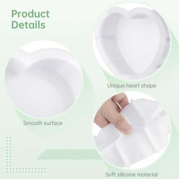 2 Heart Silicone Molds for Resin Crafting and Decorations