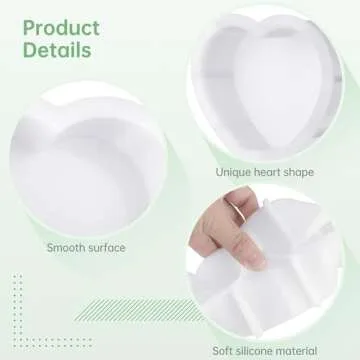 2 Heart Silicone Molds for Resin Crafting and Decorations