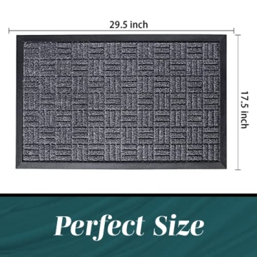 HOMWE Durable All-Weather Door Mats Set - 2 Pieces