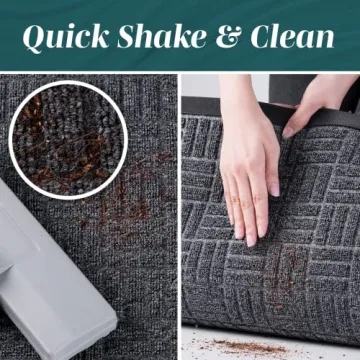 HOMWE Durable All-Weather Door Mats Set - 2 Pieces