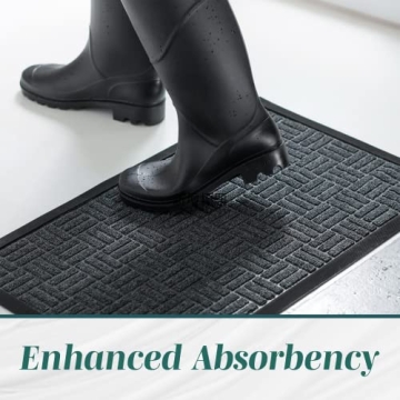 HOMWE Durable All-Weather Door Mats Set - 2 Pieces