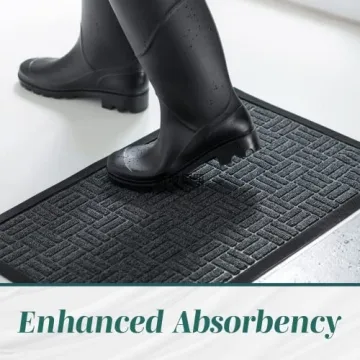 HOMWE Durable All-Weather Door Mats Set - 2 Pieces