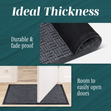 HOMWE Durable All-Weather Door Mats Set - 2 Pieces