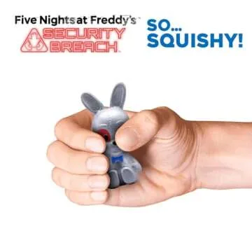 Five Nights at Freddy's Security Breach SquishMe Series 1 Collectors Box 5-Pack: Stress Relief Toy, Party Favor & Fidget Toys for Kids - Entire Series 1 Set w/FNAF Figures Squishies