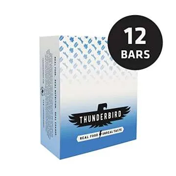 Thunderbird Bars Energy Snack, Gluten-Free with Protein, Healthy Real Food, Vegan Paleo Non-GMO, No Added Sugar, Texas Maple Pecan Flavor (12 Count, 1.7 oz. Bars)
