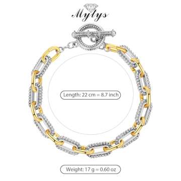 Mytys Elegant Women’s Two-Tone Link Bracelet for All Occasions
