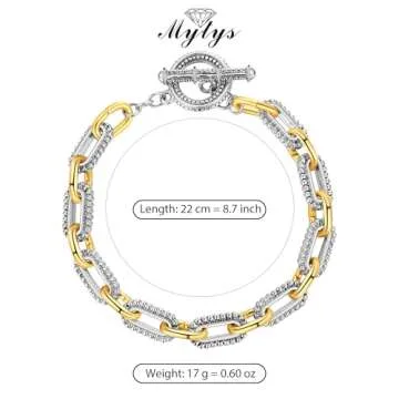 Mytys Elegant Women’s Two-Tone Link Bracelet for All Occasions