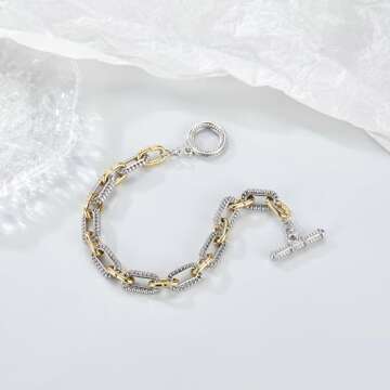 Mytys Elegant Women’s Two-Tone Link Bracelet for All Occasions