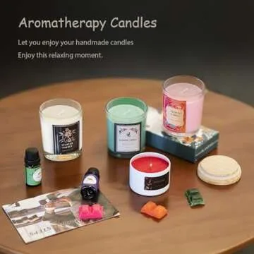 JXXXN Candle Making Kit Supplies, Soy Wax Making Kit Including Pot, Wicks, Sticker, Tins, Soybean Wax, Spoon & More