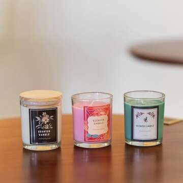 JXXXN Candle Making Kit Supplies, Soy Wax Making Kit Including Pot, Wicks, Sticker, Tins, Soybean Wax, Spoon & More