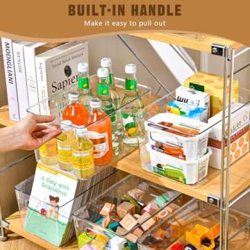 12 Pack Clear Storage Bins with Lids for Home Organization