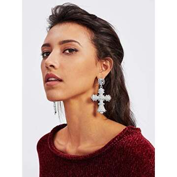 Big Cross Earrings - Stunning Dangle Jewelry for Women