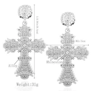 Big Cross Earrings - Stunning Dangle Jewelry for Women