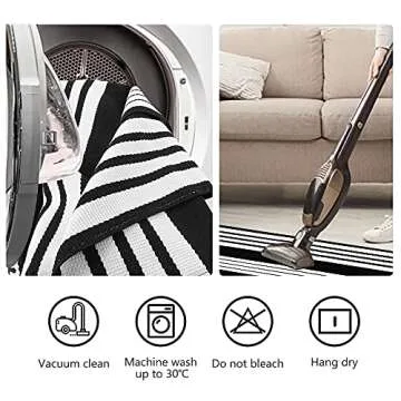 Black and White Outdoor Rug for Chic Entryways