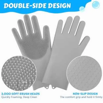 Pecute Pet Grooming Gloves: Silicone Massaging Bathing Tool