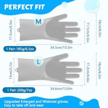 Pecute Pet Grooming Gloves: Silicone Massaging Bathing Tool