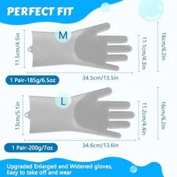 Pecute Pet Grooming Gloves: Silicone Massaging Bathing Tool