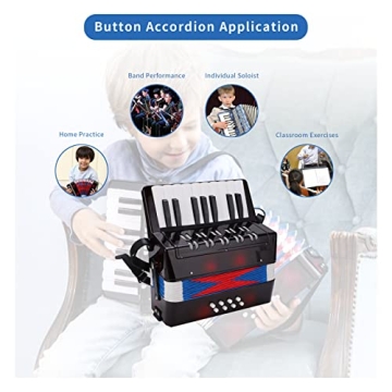 Kids Accordion 17-Key Mini Musical Instrument for Children