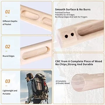 Portable Rock Climbing Fingerboard for Strength Training