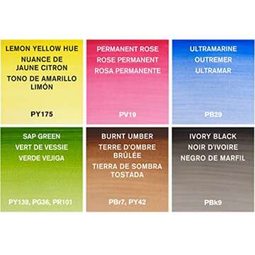 Winsor & Newton Cotman Watercolor Paint Set, 6 Colors, 8ml (0.27-oz) Tubes