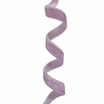 QIANF Vintage Lavender Velvet Ribbon for Elegant Crafts