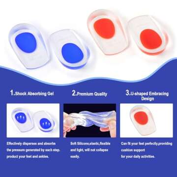 2024 Gel Heel Cup for Foot Comfort and Pain Relief