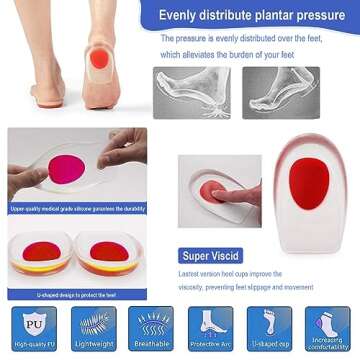 2024 Gel Heel Cup for Foot Comfort and Pain Relief