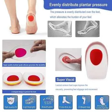 2024 Gel Heel Cup for Foot Comfort and Pain Relief