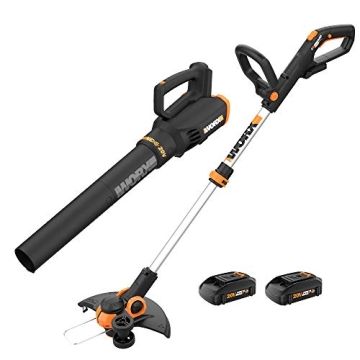 Worx 20V String Trimmer Leaf Blower Bundle with Battery Charger