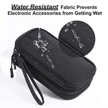 Bevegekos Tech Organizer Travel Case, Carrying Tech Kit for Electronics and Accessories (Medium, Black)