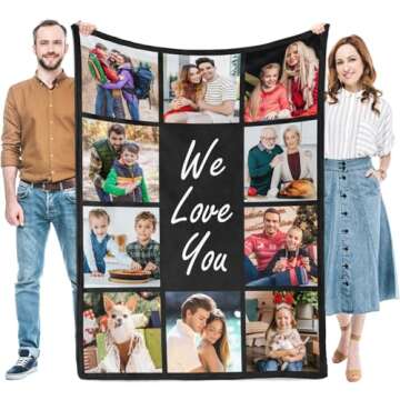 Custom Blanket with Photos, Personalized Blanket with Picture, Customized Blanket, Photo Blankets Cu...