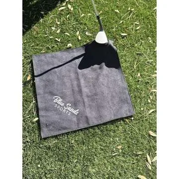 Premium magnetic golf towel with golf club brush | extra strong magnet golf towel with deep waffle technology | Golf club cleaner brush with water tank | ultimate golf club cleaning kit