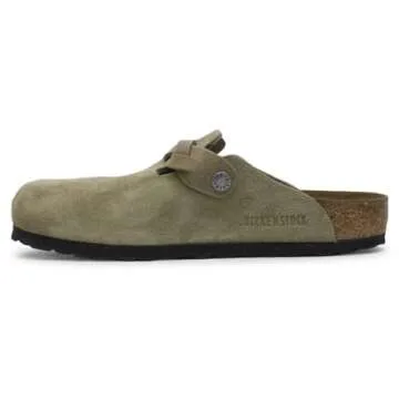 Birkenstock Unisex Boston Braided Suede Leather Taupe Sandals 8 W / 6 M US