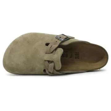 Birkenstock Unisex Boston Braided Suede Leather Taupe Sandals 8 W / 6 M US